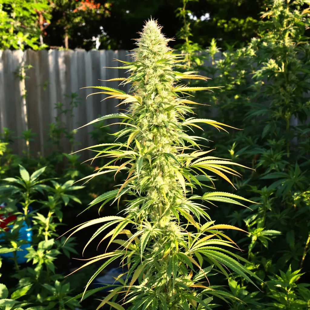Thai 8% indica / 92% sativa flower with visible trichomes
