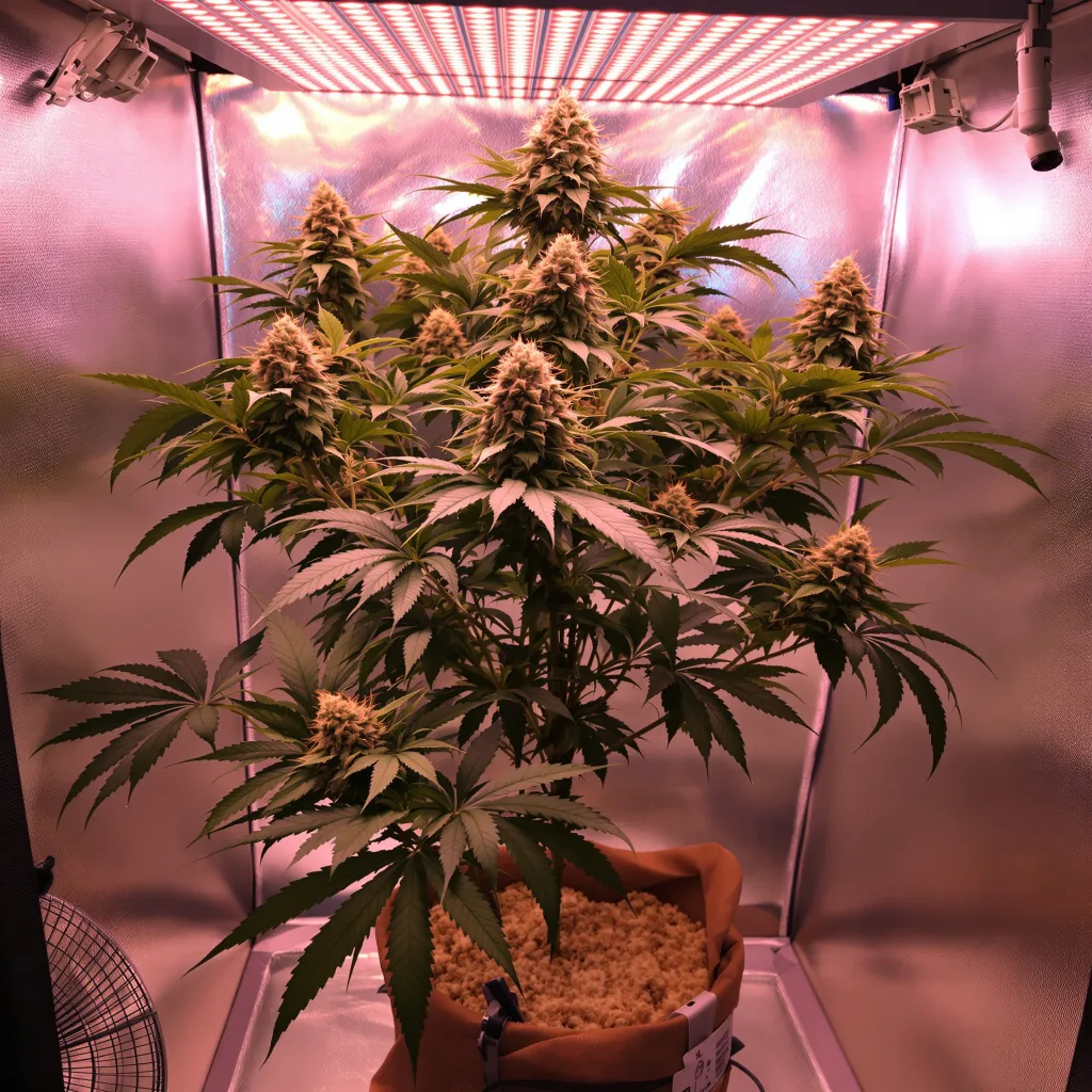 The OX 83% indica / 17% sativa flower with visible trichomes
