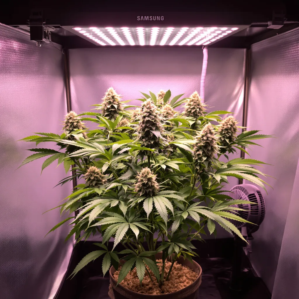 The OX 83% indica / 17% sativa flower with visible trichomes
