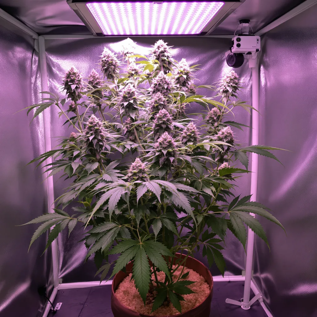 The Sister 77% indica / 23% sativa flower with visible trichomes