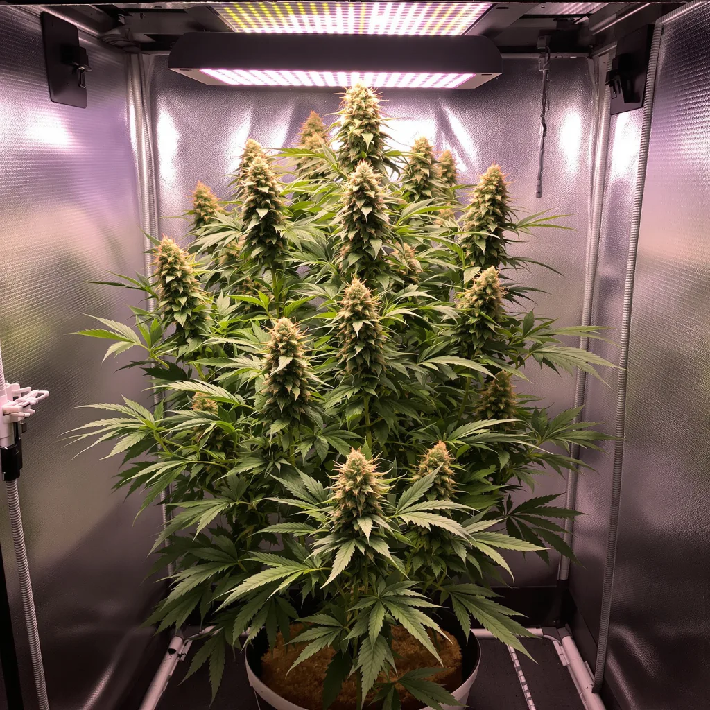 The Truth 40% indica / 60% sativa flower with visible trichomes