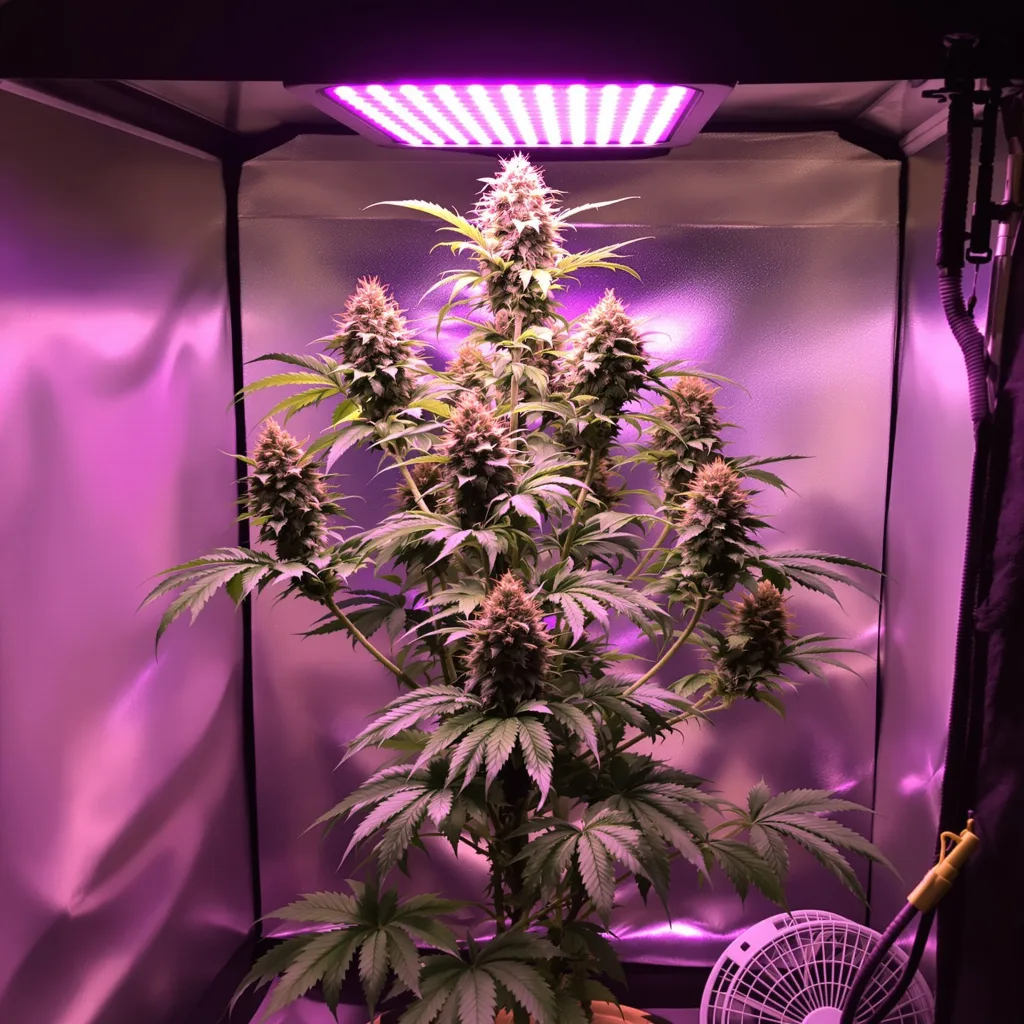 Thin Mint GSC 50% indica / 40% sativa flower with visible trichomes