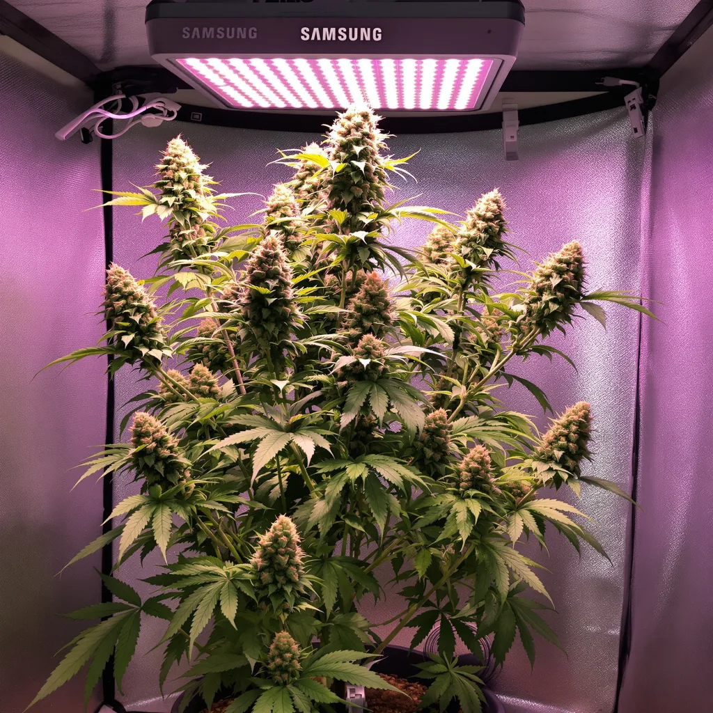Tiger Woods 47% indica / 53% sativa flower with visible trichomes