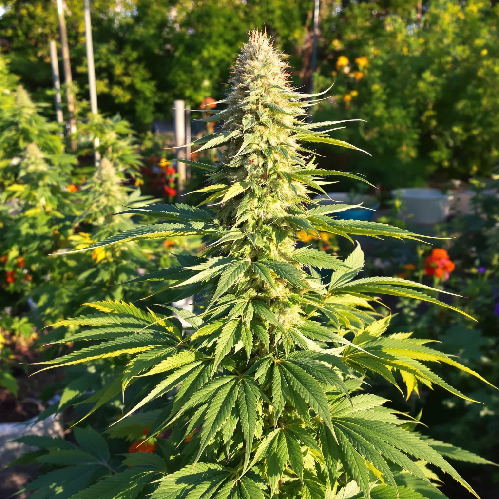 Tiger Woods 47% indica / 53% sativa flower with visible trichomes