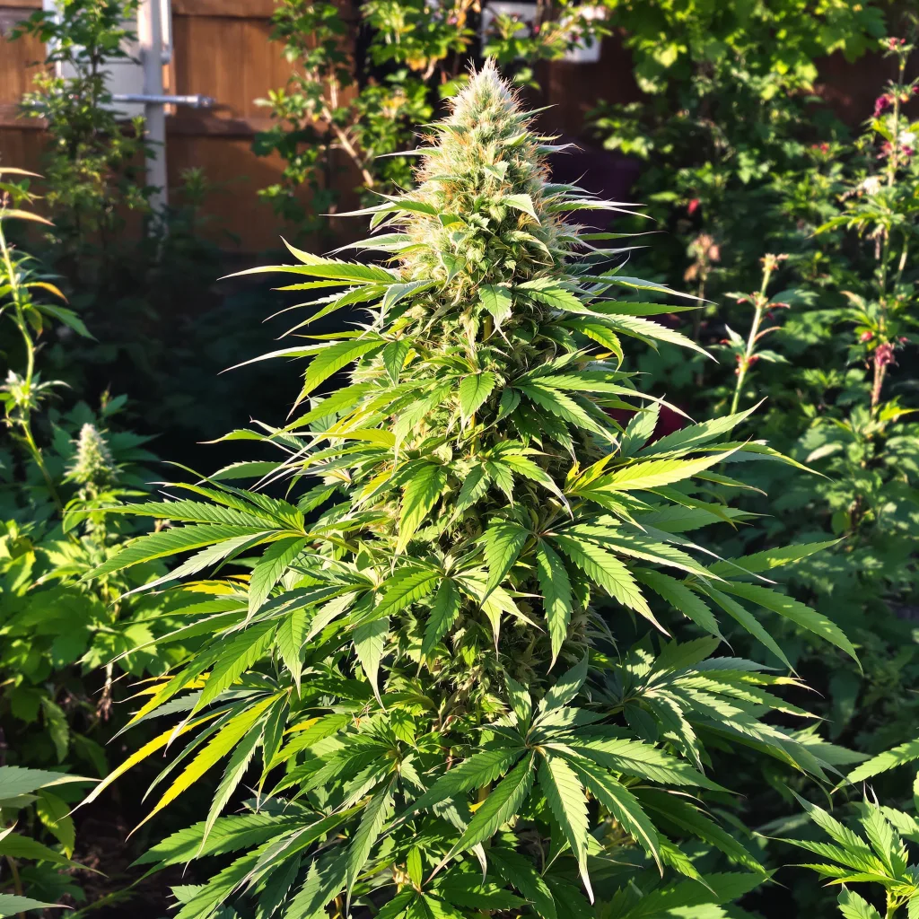 Tigermelon 77% indica / 23% sativa flower with visible trichomes