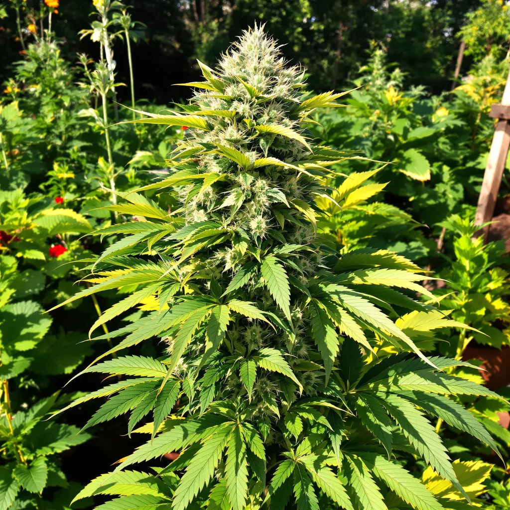 Tigermelon 77% indica / 23% sativa flower with visible trichomes