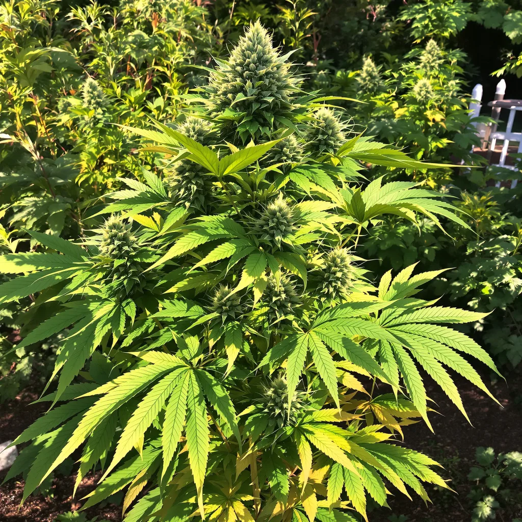 Tora Bora 100% indica / 50% sativa flower with visible trichomes