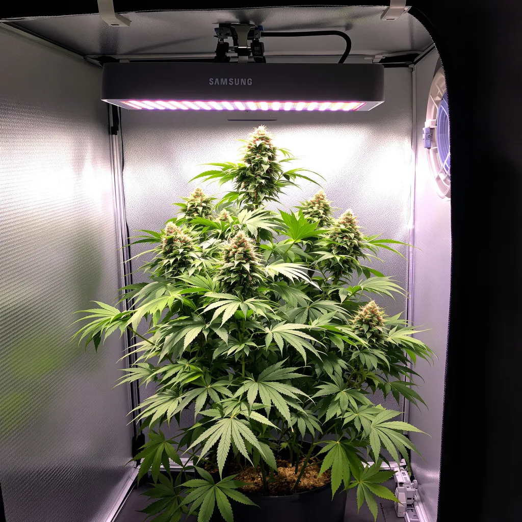 Trash 89% indica / 11% sativa flower with visible trichomes