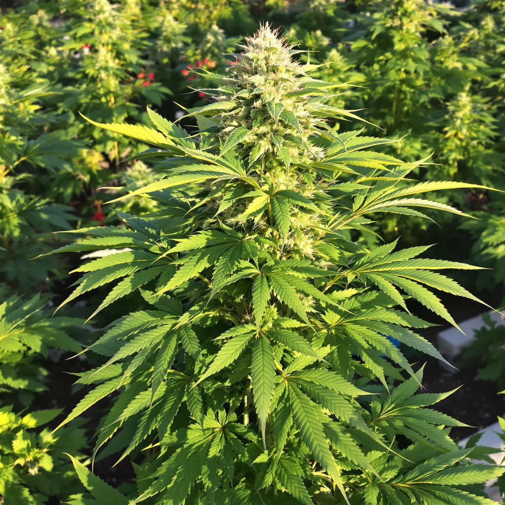 Triple Cheese 70% indica / 30% sativa flower with visible trichomes