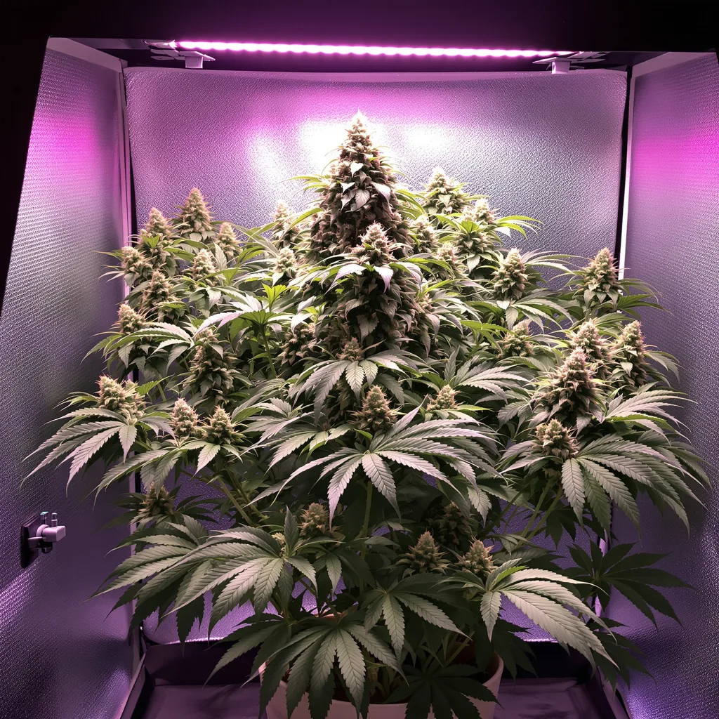 Triple Cheese 70% indica / 30% sativa flower with visible trichomes
