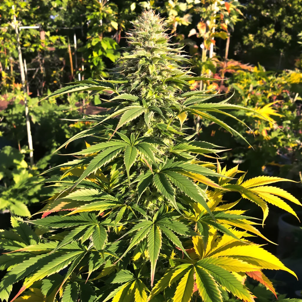 Triple Cheese 70% indica / 30% sativa flower with visible trichomes