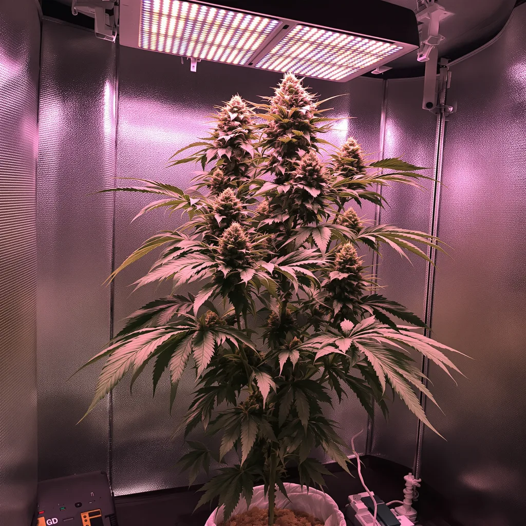 Turbo Mind Warp 20% indica / 80% sativa flower with visible trichomes