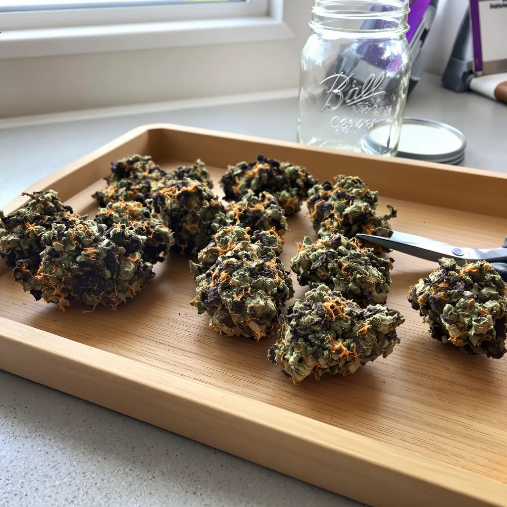 Tyson 85% indica / 15% sativa flower with visible trichomes