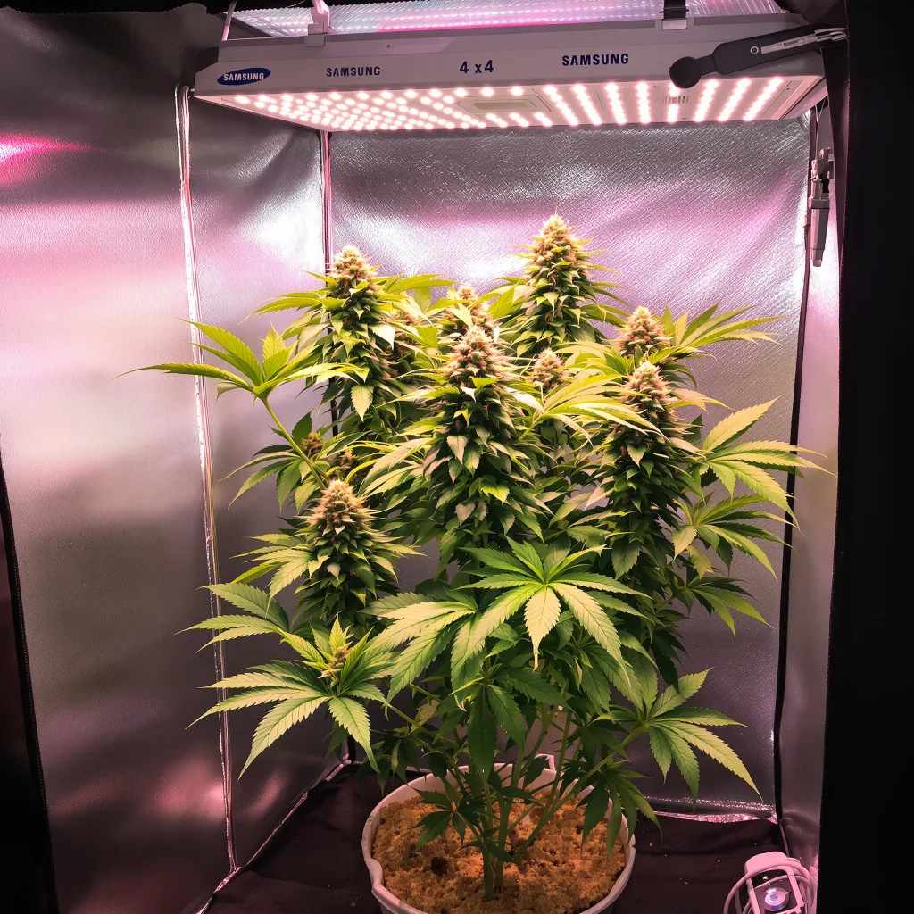 Tyson 85% indica / 15% sativa flower with visible trichomes