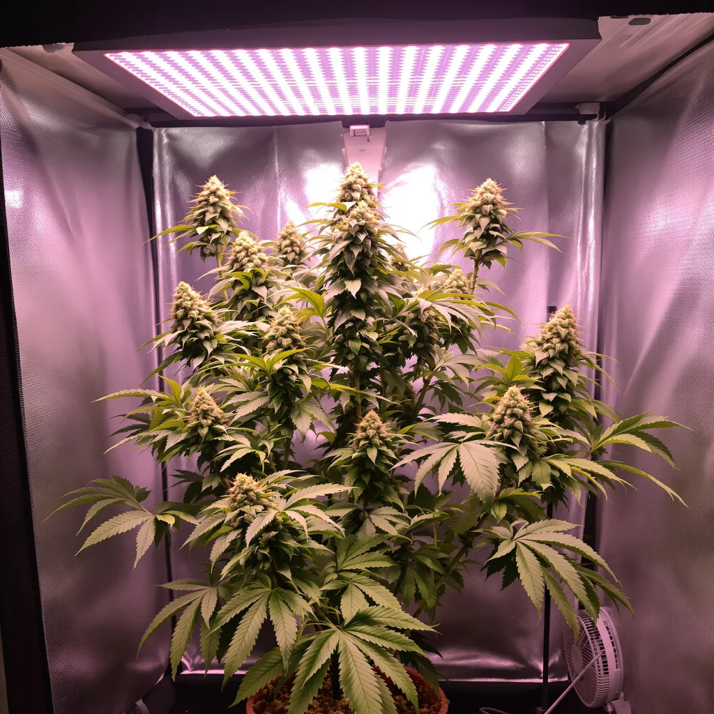 UK Cheese 40% indica / 50% sativa flower with visible trichomes