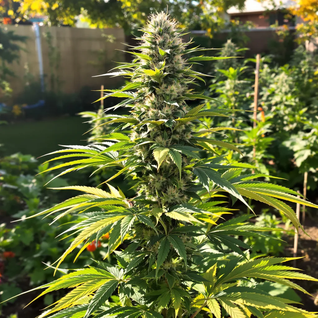 UK Cheese 40% indica / 50% sativa flower with visible trichomes