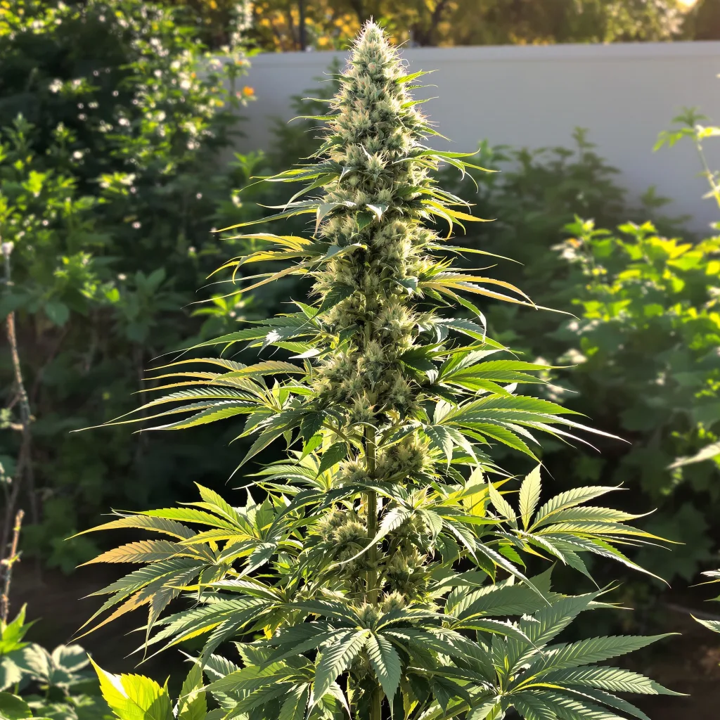 Venom OG 50% indica / 50% sativa flower with visible trichomes