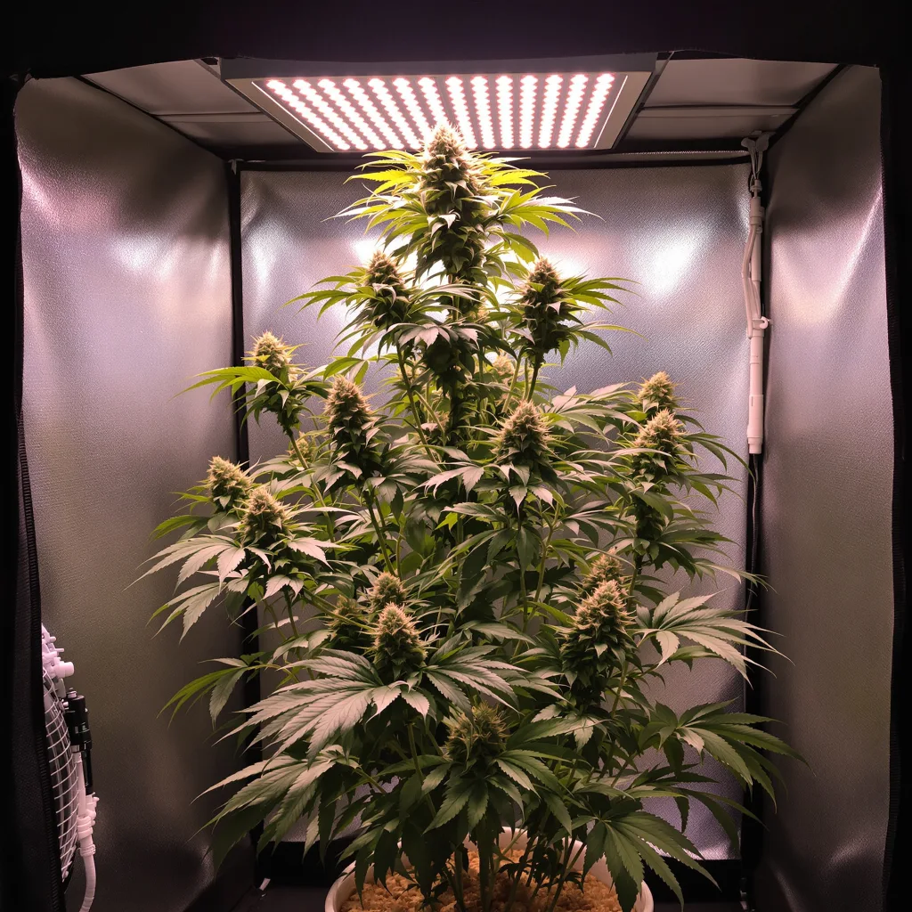 Vortex 20% indica / 80% sativa flower with visible trichomes