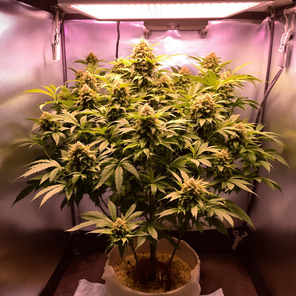 Watermelon Bubblegum 70% indica / 30% sativa flower with visible trichomes