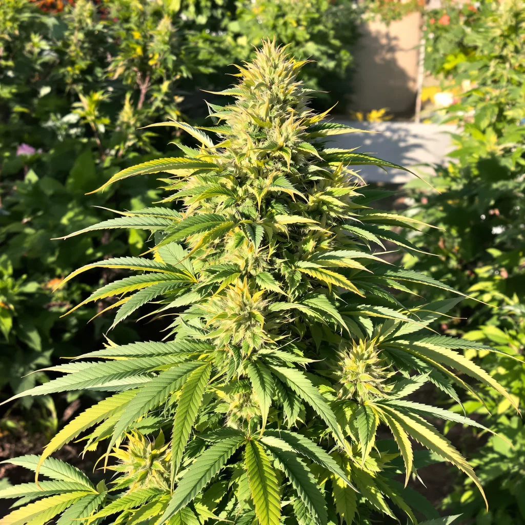 Watermelon 80% indica / 20% sativa flower with visible trichomes