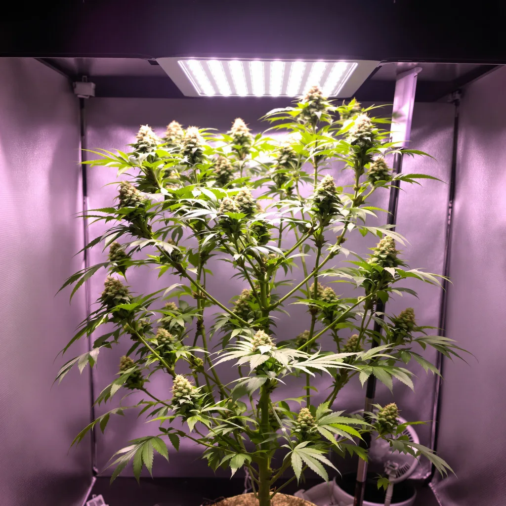 Wedding Cake 60% indica / 40% sativa flower with visible trichomes