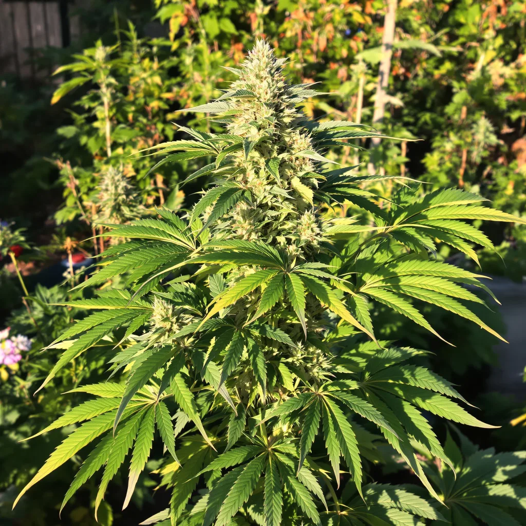 West OG 83% indica / 17% sativa flower with visible trichomes