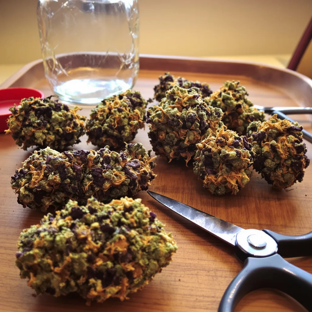 West OG 83% indica / 17% sativa flower with visible trichomes