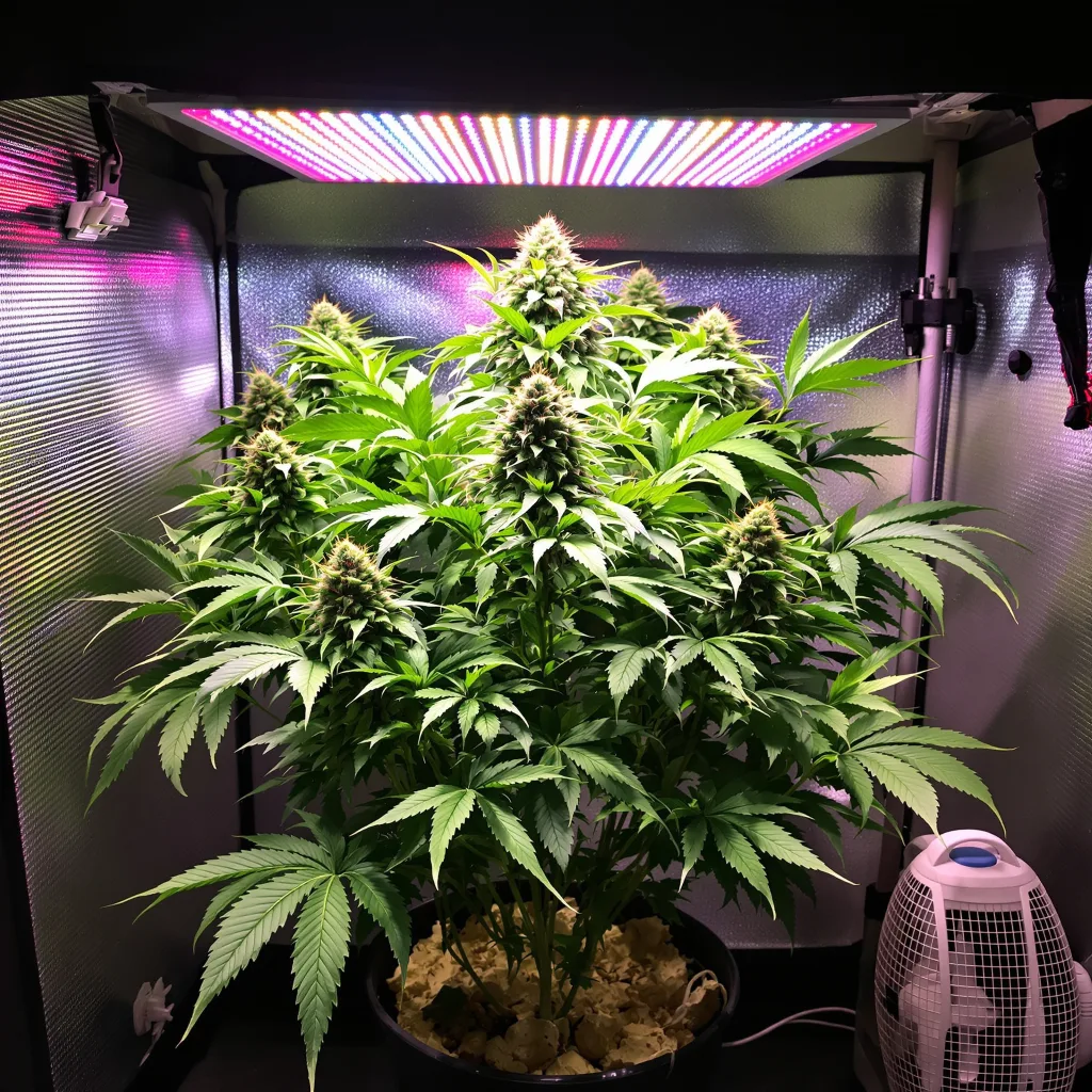 West OG 83% indica / 17% sativa flower with visible trichomes