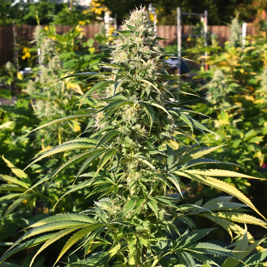 White Berry 60% indica / 40% sativa flower with visible trichomes