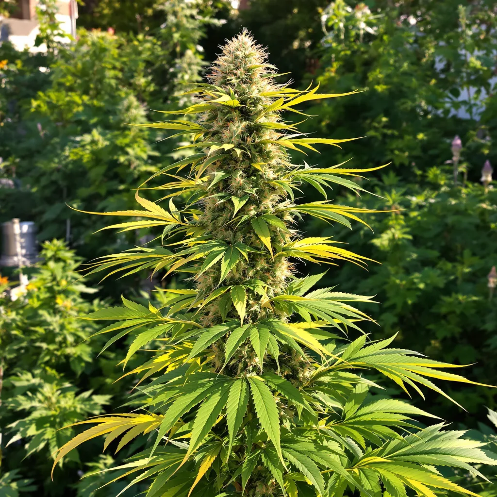 White Buffalo 20% indica / 70% sativa flower with visible trichomes