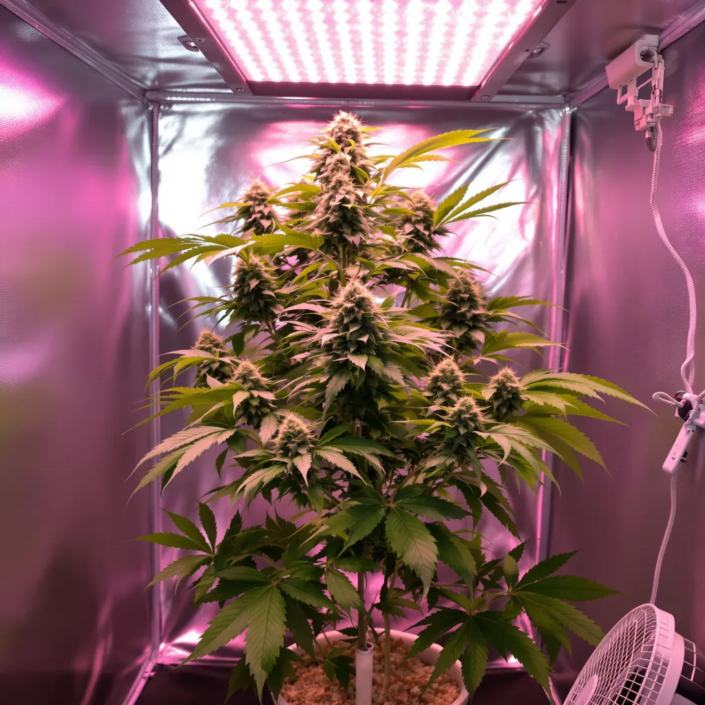White Empress 76% indica / 24% sativa flower with visible trichomes