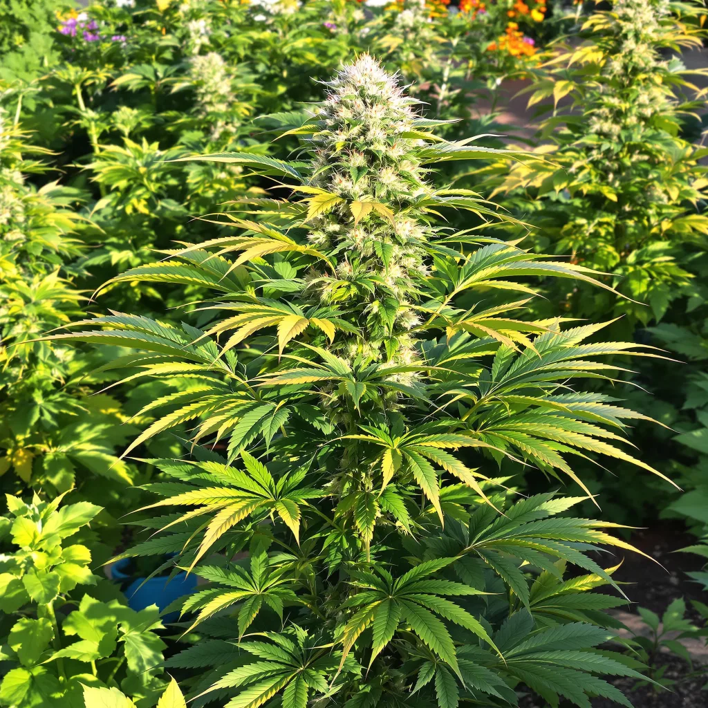 White Empress 76% indica / 24% sativa flower with visible trichomes