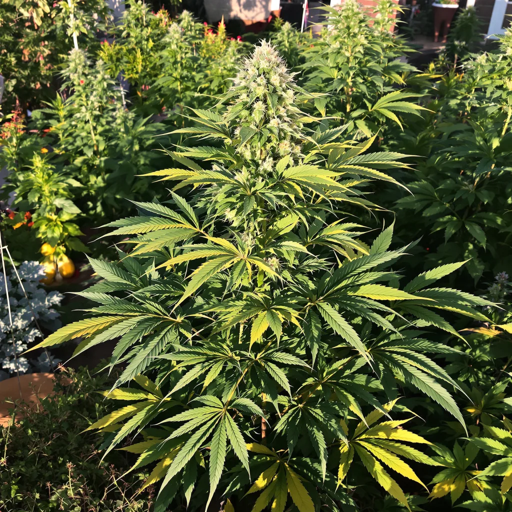 White Fire 43 77% indica / 23% sativa flower with visible trichomes