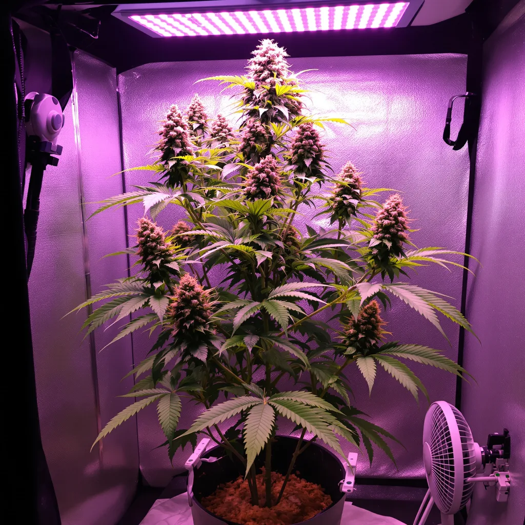 White Fire Alien OG 60% indica / 40% sativa flower with visible trichomes