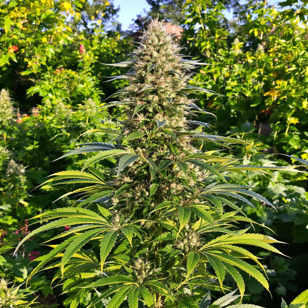 White Fire Alien OG 60% indica / 40% sativa flower with visible trichomes