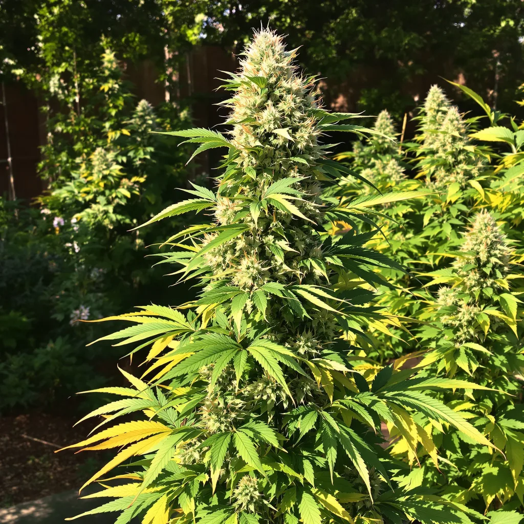White Fire OG 60% indica / 40% sativa flower with visible trichomes