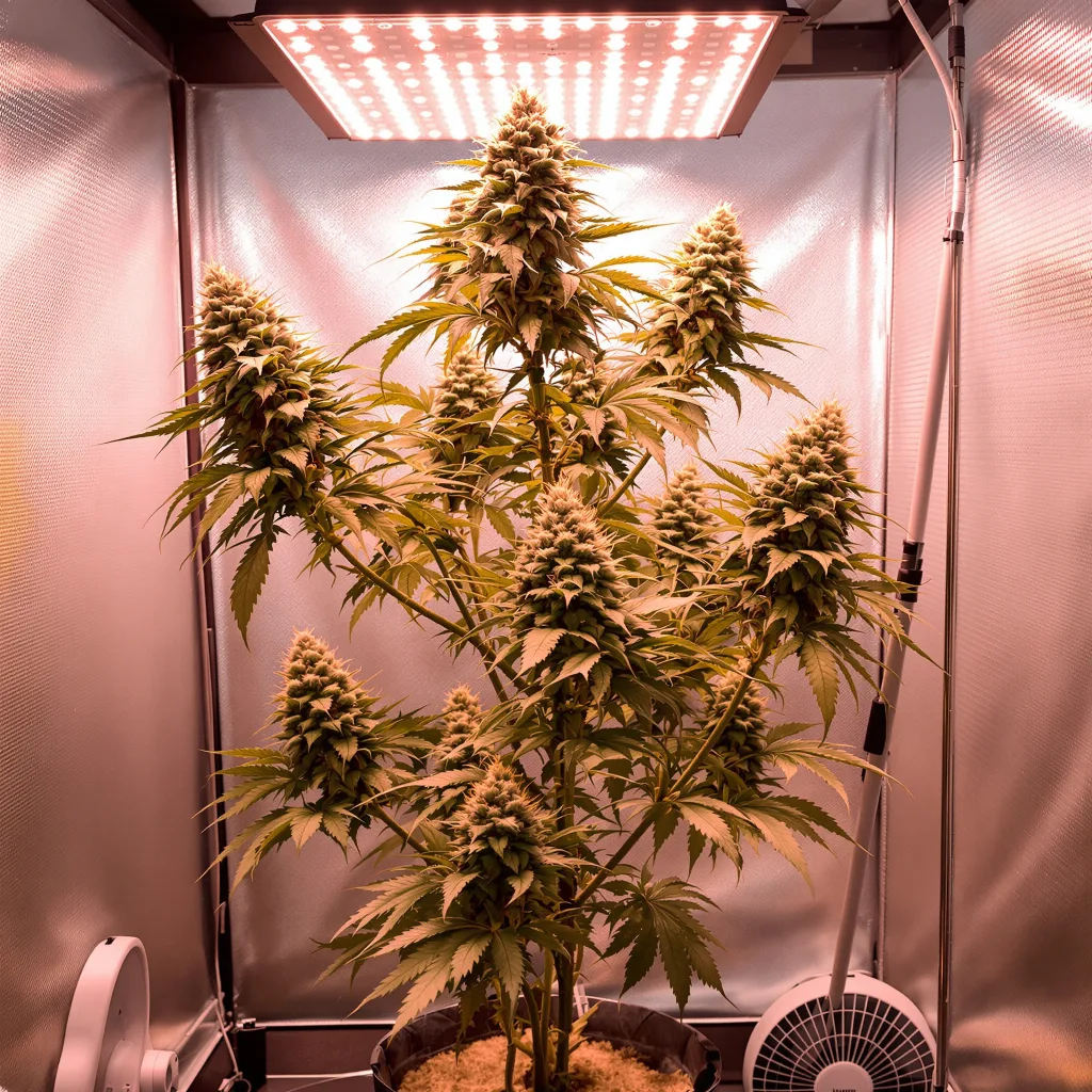 White Gold 60% indica / 30% sativa flower with visible trichomes