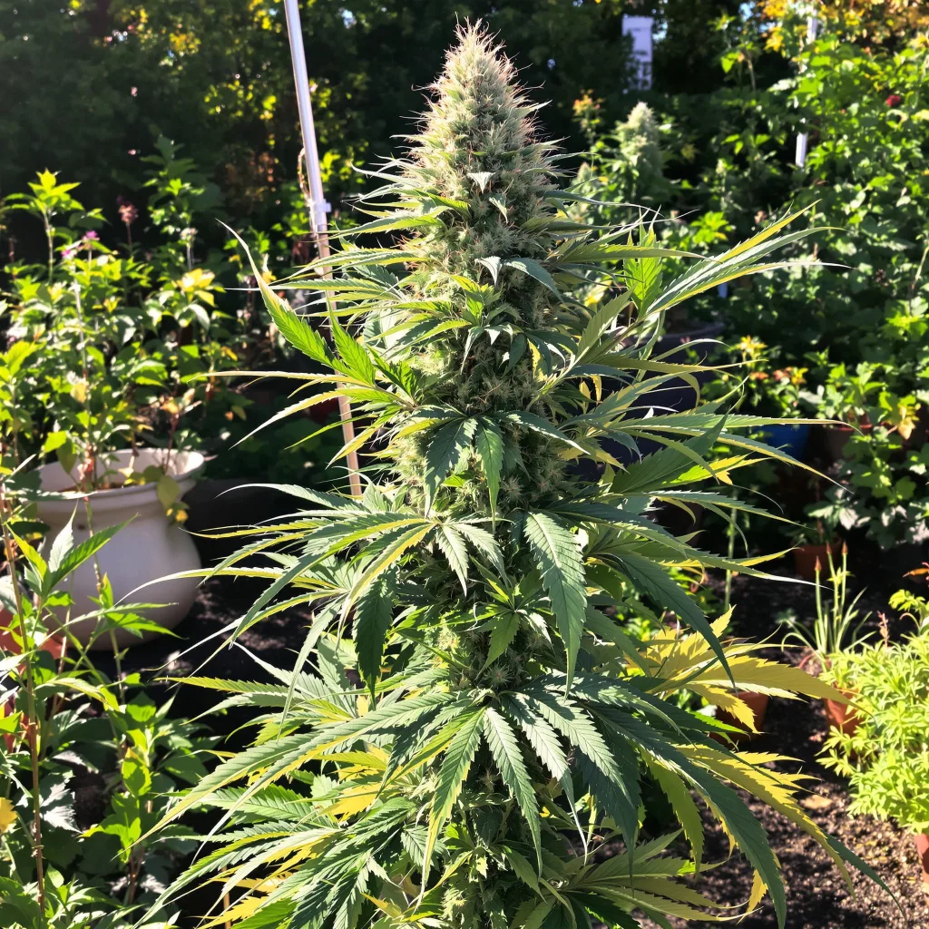 White Lightning 50% indica / 40% sativa flower with visible trichomes