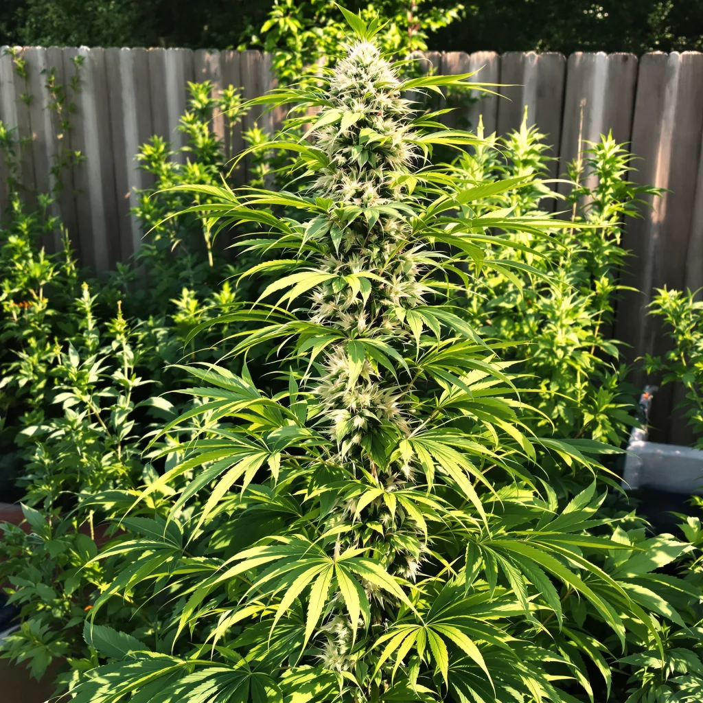 White Nightmare 20% indica / 70% sativa flower with visible trichomes