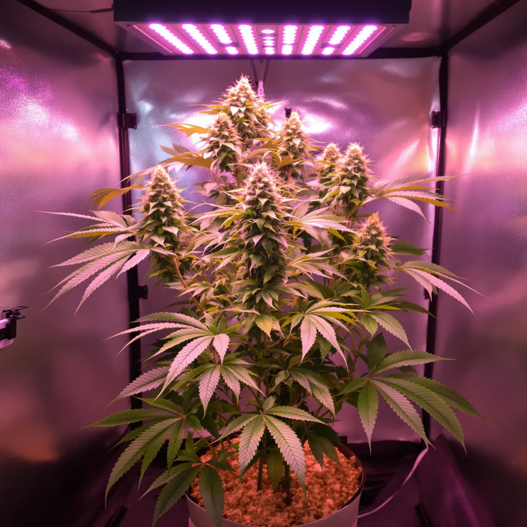 White Rhino 90% indica / 50% sativa flower with visible trichomes