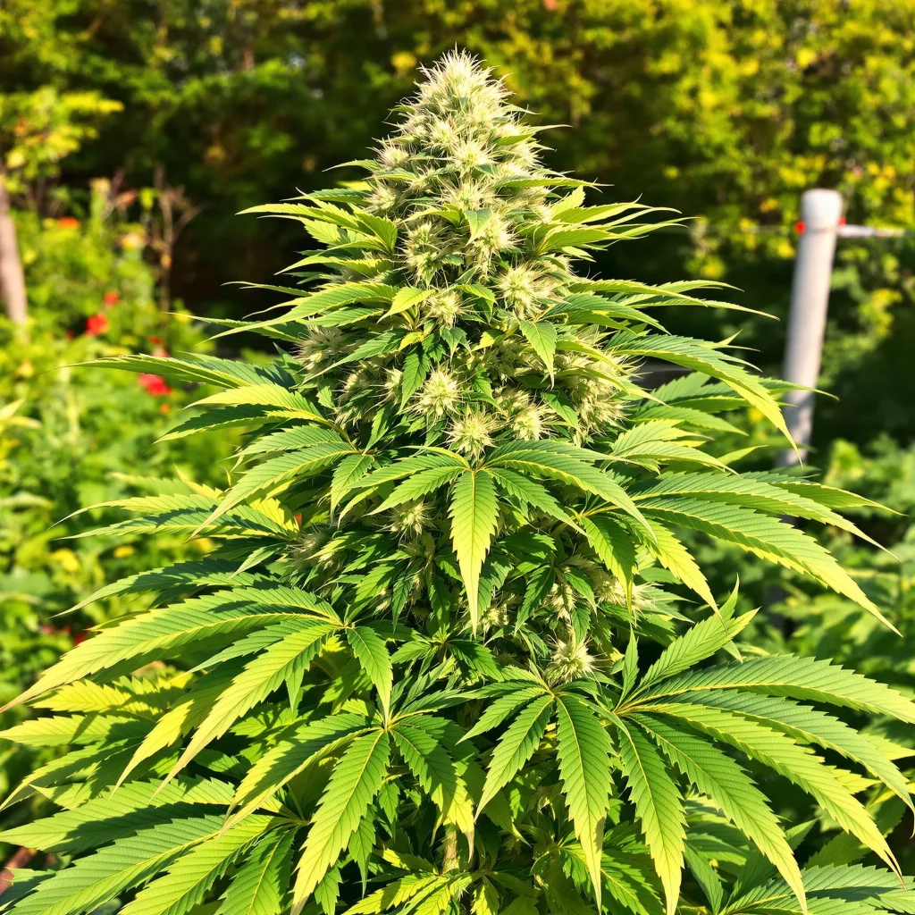 White Rhino 90% indica / 50% sativa flower with visible trichomes