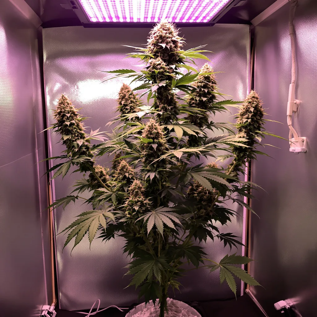 Wildberry 44% indica / 56% sativa flower with visible trichomes
