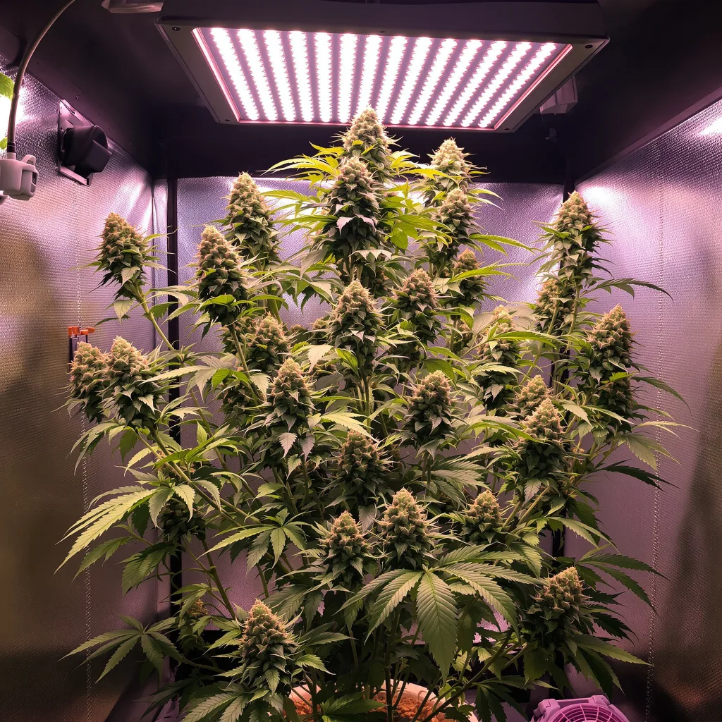 Willie Nelson 40% indica / 60% sativa flower with visible trichomes