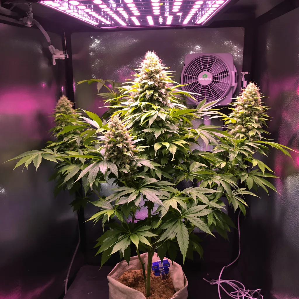 WMD 74% indica / 26% sativa flower with visible trichomes
