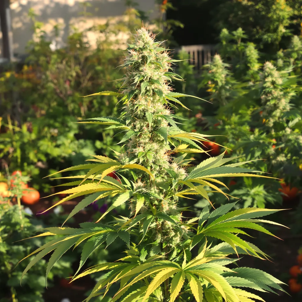 WTF 47% indica / 53% sativa flower with visible trichomes