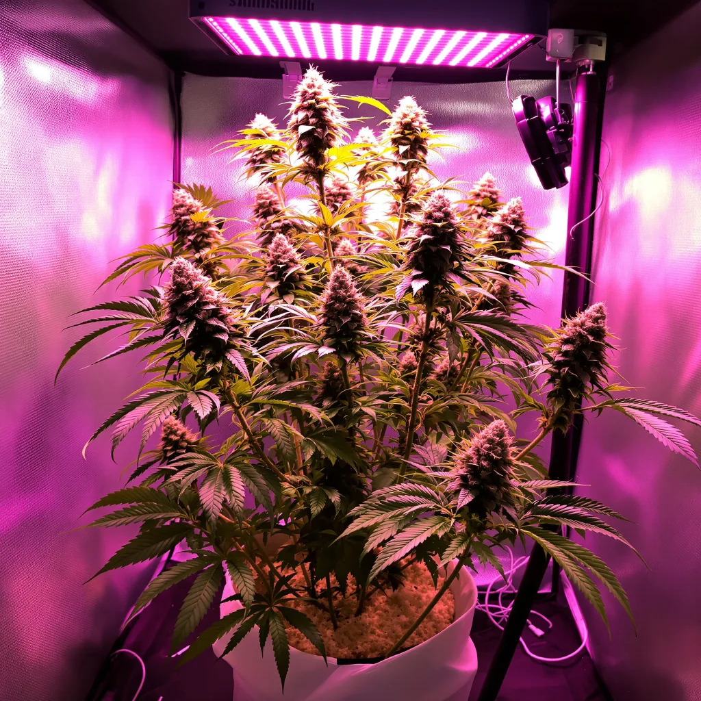 X-Files 42% indica / 58% sativa flower with visible trichomes