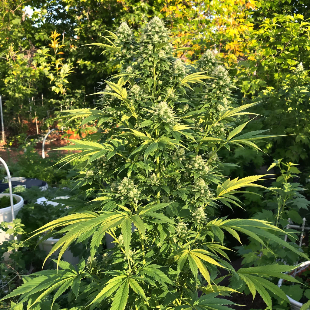 X-Files 42% indica / 58% sativa flower with visible trichomes