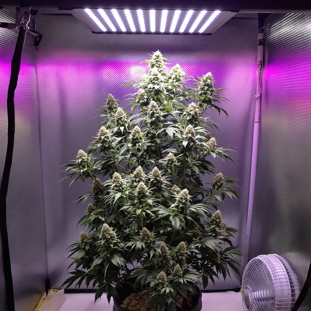XJ-13 50% indica / 50% sativa flower with visible trichomes