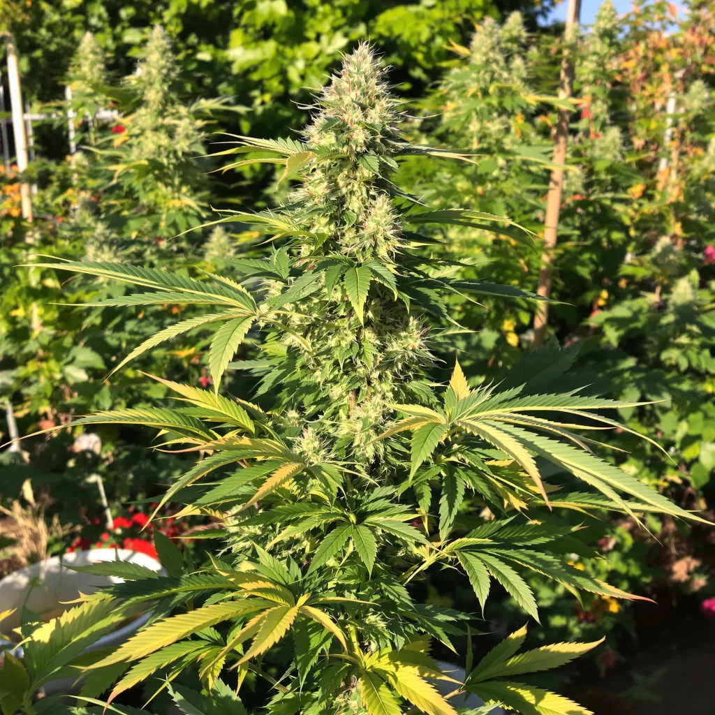 Zashimi 49% indica / 51% sativa flower with visible trichomes