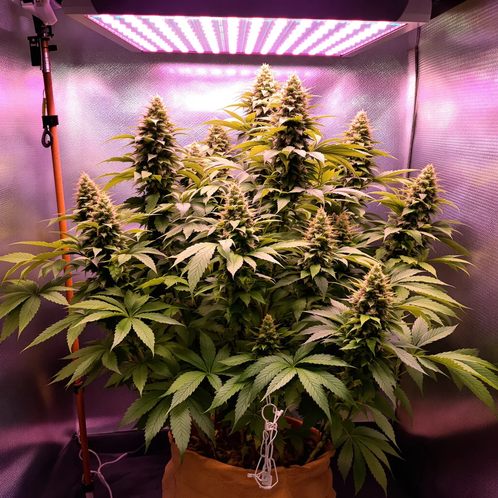 Zebra Cake 70% indica / 30% sativa flower with visible trichomes